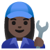 woman mechanic, dark skin tone